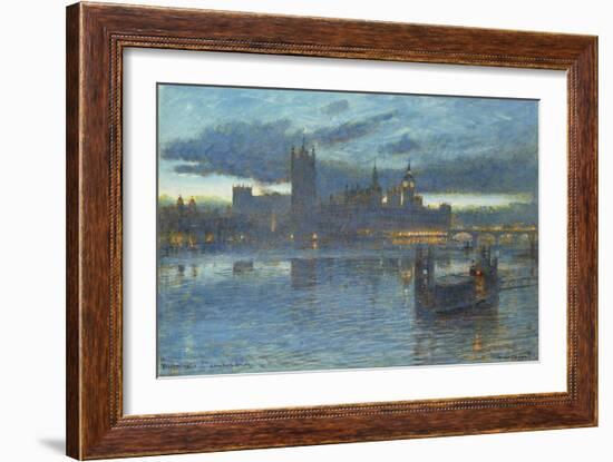 Westminster from Lambeth Bridge, 1912-Albert Goodwin-Framed Giclee Print