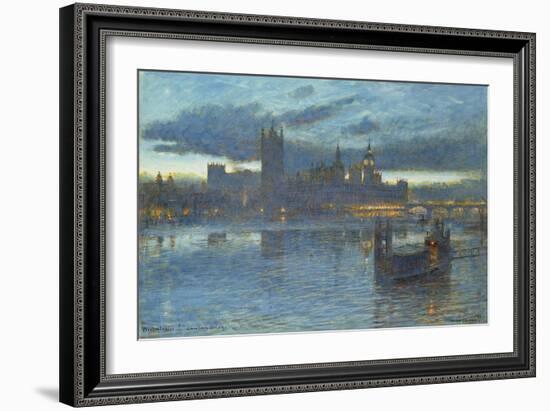 Westminster from Lambeth Bridge, 1912-Albert Goodwin-Framed Giclee Print