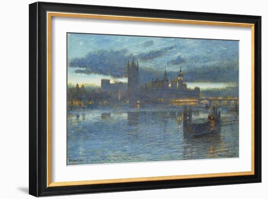 Westminster from Lambeth Bridge, 1912-Albert Goodwin-Framed Giclee Print