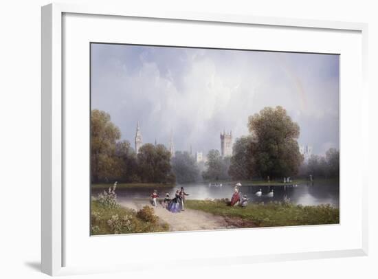 Westminster from St. James's Park-Carlo Bossoli-Framed Giclee Print