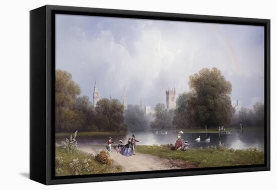 Westminster from St. James's Park-Carlo Bossoli-Framed Premier Image Canvas