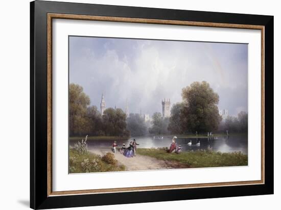 Westminster from St. James's Park-Carlo Bossoli-Framed Giclee Print