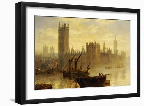 Westminster from the Thames-Claude T. Stanfield Moore-Framed Giclee Print