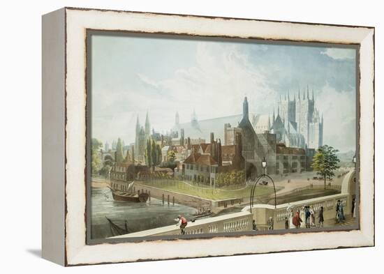 Westminster Hall and Abbey, Engraved by Daniel Havell-John Gendall-Framed Premier Image Canvas