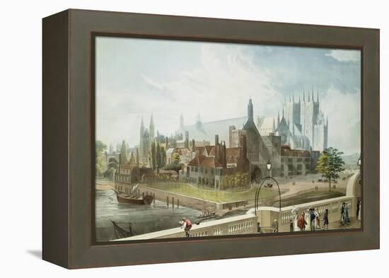 Westminster Hall and Abbey, Engraved by Daniel Havell-John Gendall-Framed Premier Image Canvas