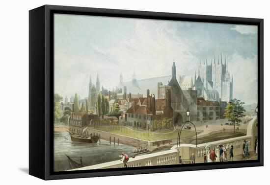 Westminster Hall and Abbey, Engraved by Daniel Havell-John Gendall-Framed Premier Image Canvas