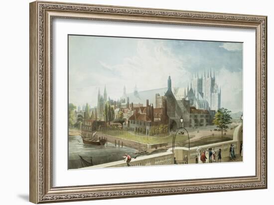 Westminster Hall and Abbey, Engraved by Daniel Havell-John Gendall-Framed Giclee Print