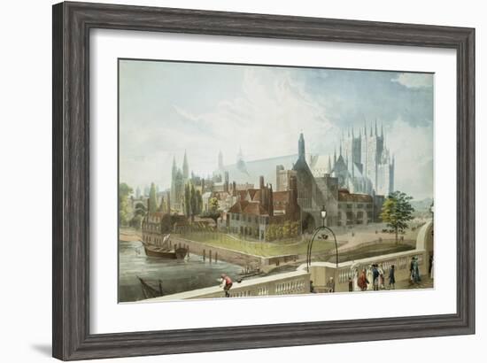 Westminster Hall and Abbey, Engraved by Daniel Havell-John Gendall-Framed Giclee Print