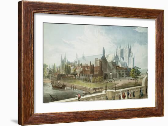 Westminster Hall and Abbey, Engraved by Daniel Havell-John Gendall-Framed Giclee Print