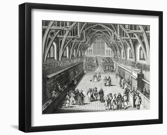 Westminster Hall, the First Day of Term, a Satirical Poem, 1797 Engraved by c.Mosley-Hubert Gravelot-Framed Giclee Print