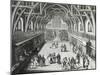 Westminster Hall, the First Day of Term, a Satirical Poem, 1797 Engraved by c.Mosley-Hubert Gravelot-Mounted Giclee Print