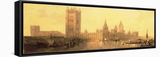 Westminster: Houses of Parliament, c.1860-David Roberts-Framed Premier Image Canvas
