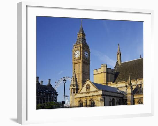 Westminster Palace, Big Ben, London, England, Great Britain-Rainer Mirau-Framed Photographic Print