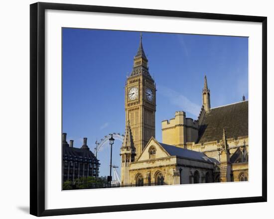 Westminster Palace, Big Ben, London, England, Great Britain-Rainer Mirau-Framed Photographic Print