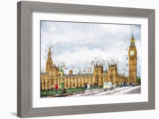 Westminster Palace - In the Style of Oil Painting-Philippe Hugonnard-Framed Giclee Print