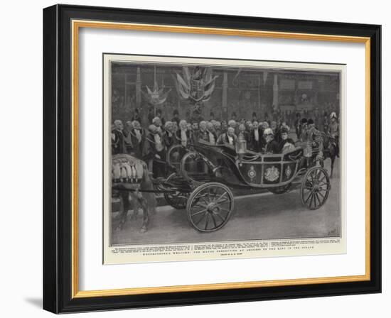 Westminster's Welcome, the Mayor Presenting an Address to the King in the Strand-Henry Marriott Paget-Framed Giclee Print