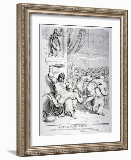 Westminster School, or Dr Busby Settling Accounts with Master Billy and His Playmates ..., 1785-James Gillray-Framed Giclee Print