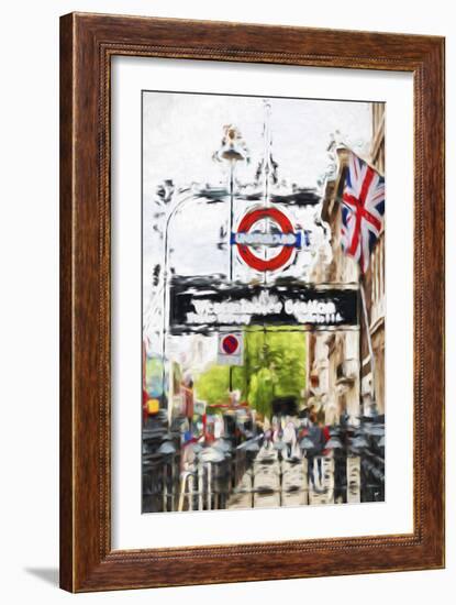 Westminster Station - In the Style of Oil Painting-Philippe Hugonnard-Framed Giclee Print