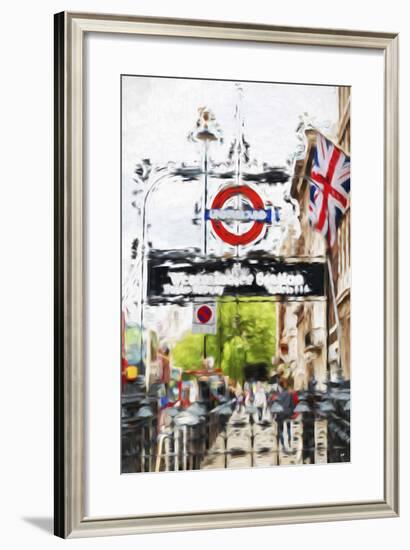 Westminster Station - In the Style of Oil Painting-Philippe Hugonnard-Framed Giclee Print