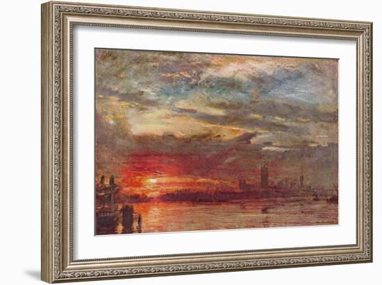 'Westminster Sunset ', 1900-Albert Goodwin-Framed Giclee Print