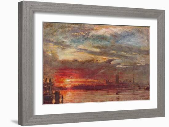 'Westminster Sunset ', 1900-Albert Goodwin-Framed Giclee Print