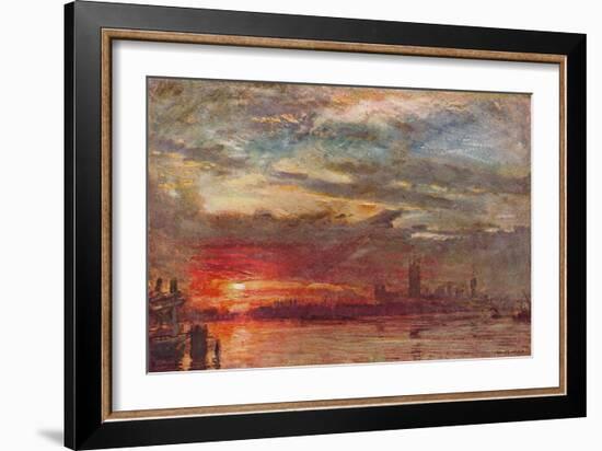 'Westminster Sunset ', 1900-Albert Goodwin-Framed Giclee Print