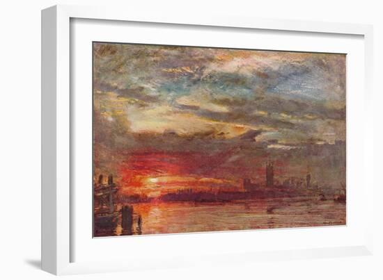 'Westminster Sunset ', 1900-Albert Goodwin-Framed Giclee Print