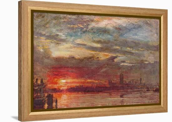 'Westminster Sunset ', 1900-Albert Goodwin-Framed Premier Image Canvas