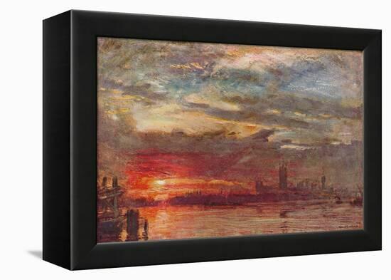 'Westminster Sunset ', 1900-Albert Goodwin-Framed Premier Image Canvas