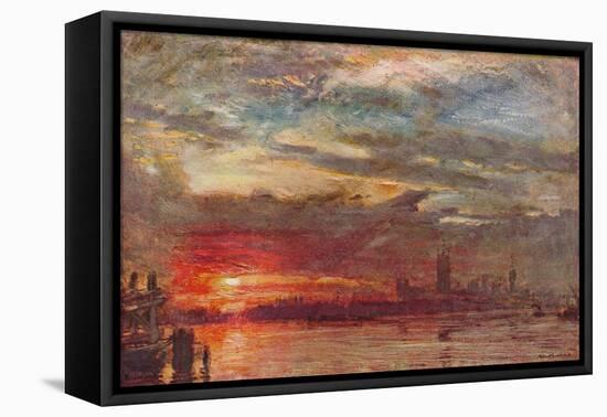 'Westminster Sunset ', 1900-Albert Goodwin-Framed Premier Image Canvas