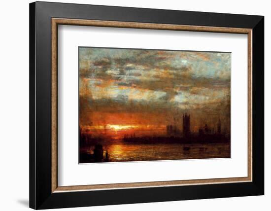 Westminster Sunset, London-Albert Goodwin-Framed Premium Giclee Print