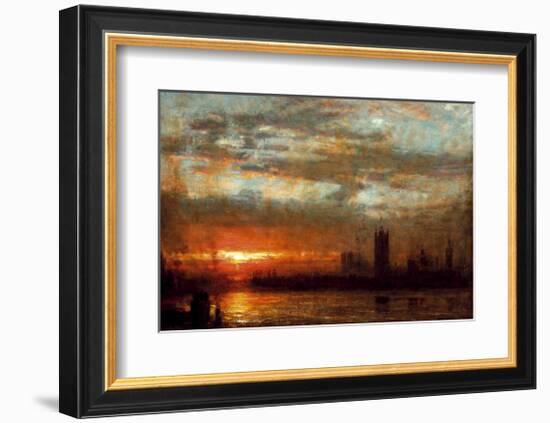 Westminster Sunset, London-Albert Goodwin-Framed Premium Giclee Print