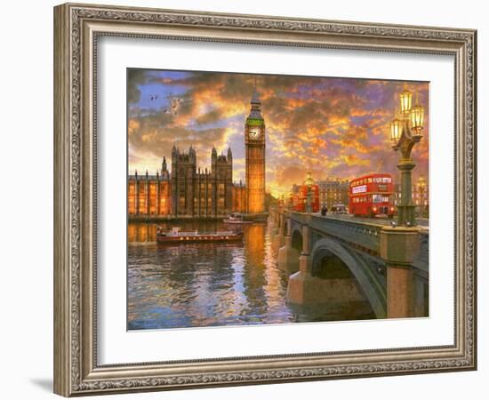 Westminster Sunset-Dominic Davison-Framed Premium Giclee Print