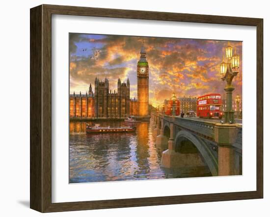 Westminster Sunset-Dominic Davison-Framed Premium Giclee Print