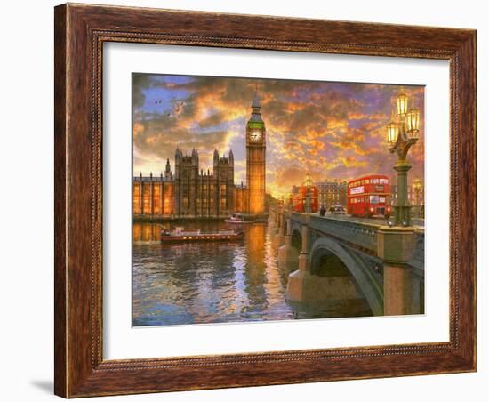 Westminster Sunset-Dominic Davison-Framed Premium Giclee Print