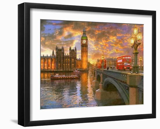 Westminster Sunset-Dominic Davison-Framed Premium Giclee Print