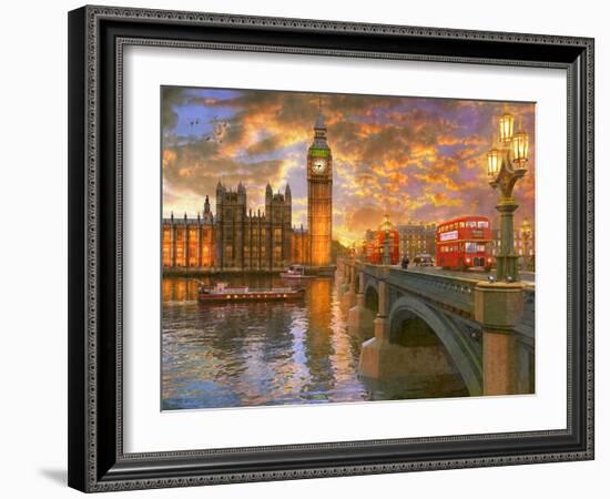 Westminster Sunset-Dominic Davison-Framed Premium Giclee Print