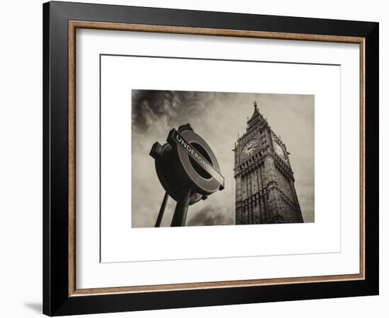 Westminster Underground Sign - Subway Station Sign - Big Ben - City of London - UK - England-Philippe Hugonnard-Framed Art Print