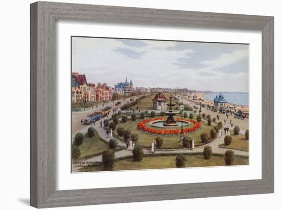 Weston-Super-Mare, Gardens, Beach R-Alfred Robert Quinton-Framed Giclee Print