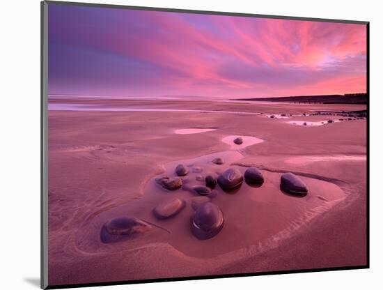 Westward Ho! beach at sunrise, Devon, UK-Ross Hoddinott-Mounted Photographic Print