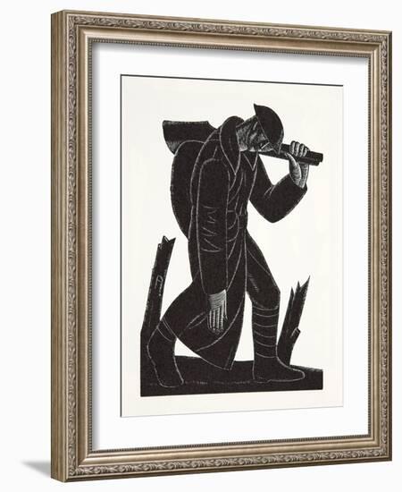 Westward Hoe!, after a Drawing by David James, 1921-Eric Gill-Framed Giclee Print