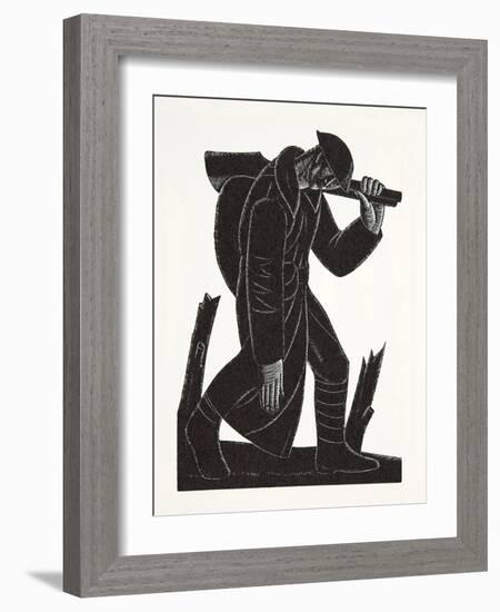 Westward Hoe!, after a Drawing by David James, 1921-Eric Gill-Framed Giclee Print