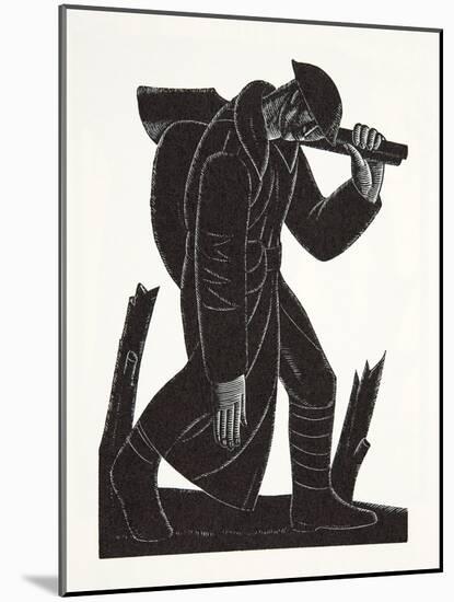 Westward Hoe!, after a Drawing by David James, 1921-Eric Gill-Mounted Giclee Print