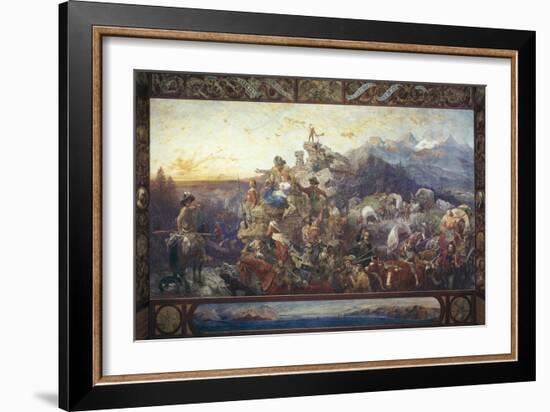 Westward the Course of Empire Takes its Way-Emanuel Leutze-Framed Giclee Print