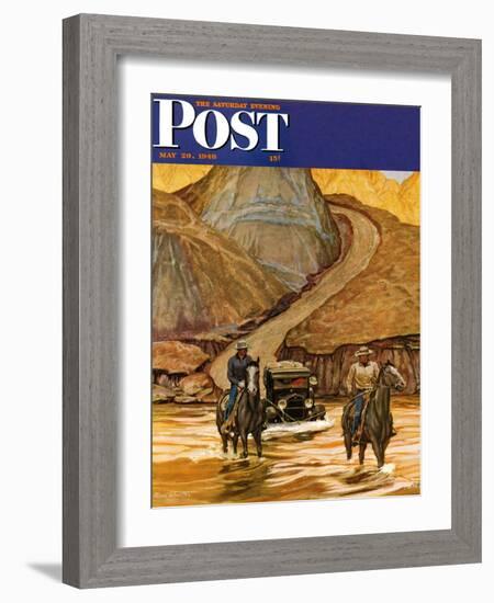 "Westward Tow," Saturday Evening Post Cover, May 29, 1948-Mead Schaeffer-Framed Giclee Print