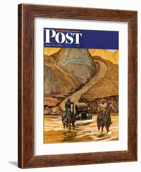 "Westward Tow," Saturday Evening Post Cover, May 29, 1948-Mead Schaeffer-Framed Giclee Print