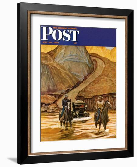 "Westward Tow," Saturday Evening Post Cover, May 29, 1948-Mead Schaeffer-Framed Giclee Print