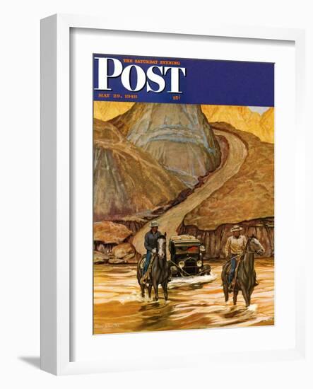 "Westward Tow," Saturday Evening Post Cover, May 29, 1948-Mead Schaeffer-Framed Giclee Print