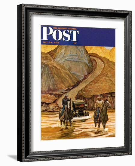 "Westward Tow," Saturday Evening Post Cover, May 29, 1948-Mead Schaeffer-Framed Giclee Print