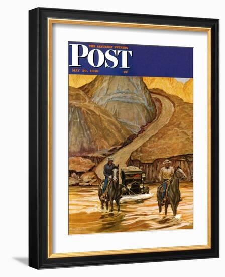 "Westward Tow," Saturday Evening Post Cover, May 29, 1948-Mead Schaeffer-Framed Giclee Print